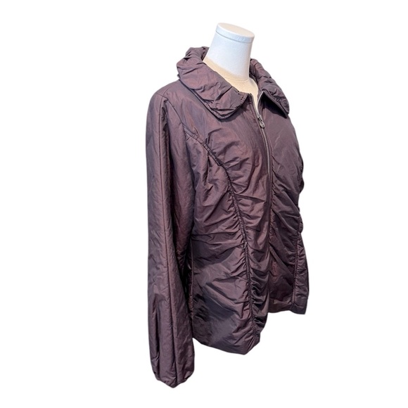 Laundry by Design Iridescent Purple Ruched Winter Jacket Womens XL - Picture 4 of 14